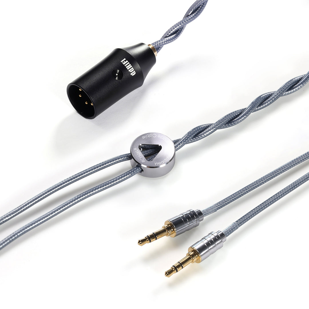 ddHiFi - BC150XLR (145cm/195cm/295cm) Double Shielded Silver Headphone Upgrade Cable