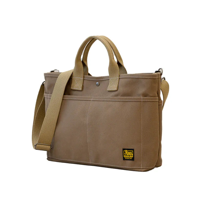 VanNuys - B277 Pockets Tote Bags (Green/Beige/Black)