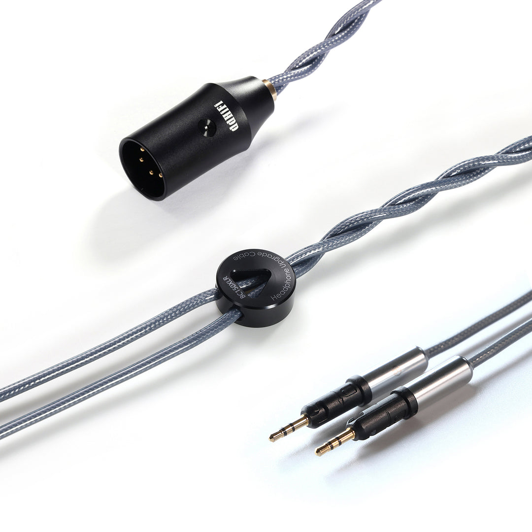 ddHiFi - BC150XLR (145cm/195cm/295cm) Double Shielded Silver Headphone Upgrade Cable