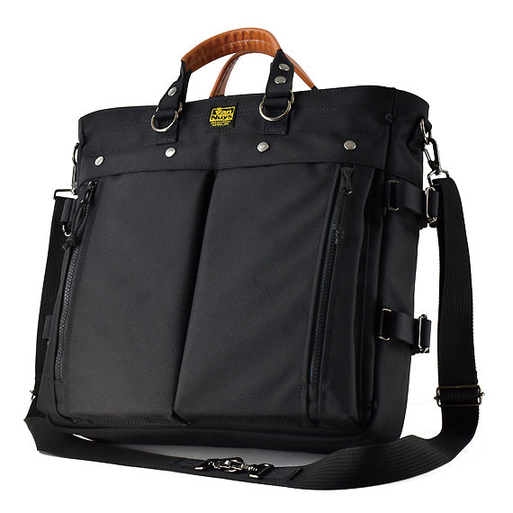 VanNuys - N183 Flyer 3way Briefcase (Black/Grey)